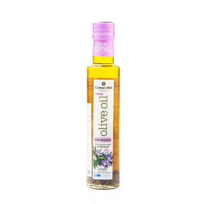 Масло оливковое нерафинированное с розмарином, CRETAN MILL 0,25 л